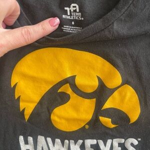 Team Athletics Black and Gold Hawkeyes T-Shirt
